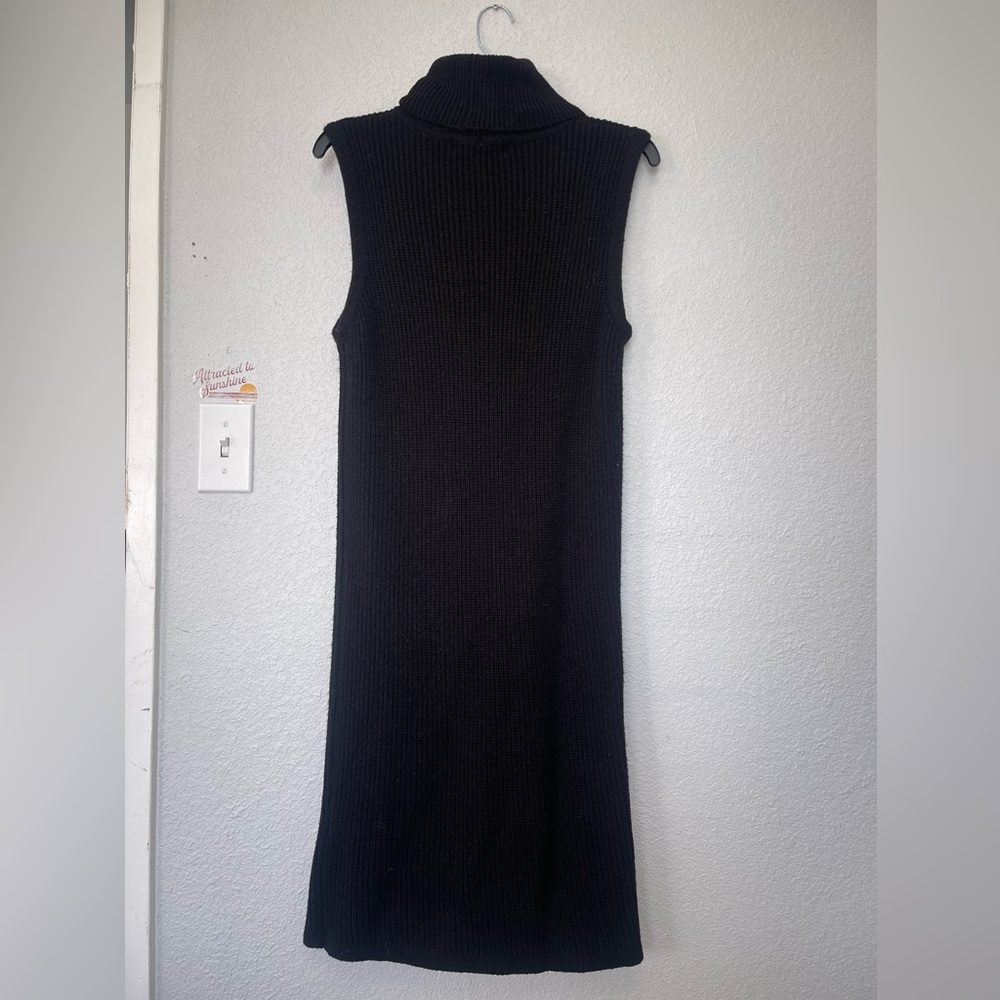 Ribbed knit turtleneck dress